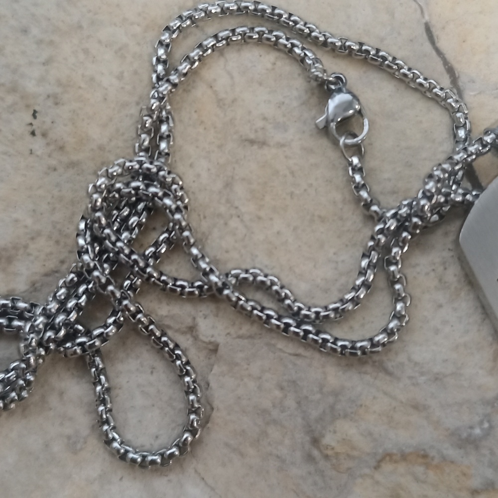 Stainless steel gold star tag necklace - Picture 6 of 6